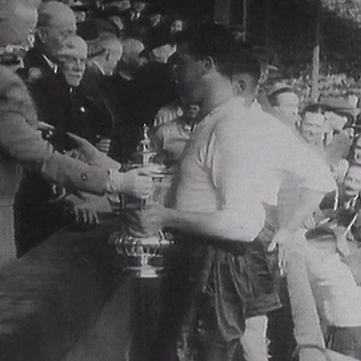 Dixie Dean made his Everton debut 100 years ago today. Dixie's subsequent achievements at Everton are legendary, and here he is scoring our second goal in the 1933 FA Cup final at Wembley against Manchester City, before collecting the trophy. 🏆 | Everton Football Club