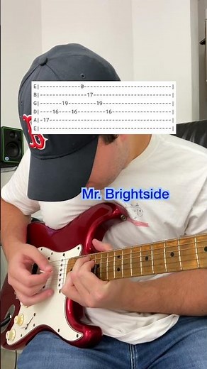 How To Play "Mr. Brightside" by The Killers - 1/2 Step Down Tuning - #guitar #guitarcover