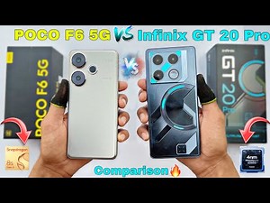 infinix gt 20 pro 5G vs poco f6 5G speed test and comparison all features