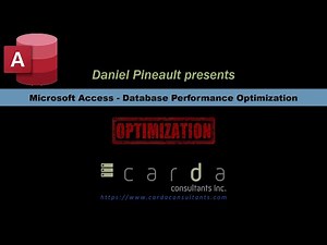 Microsoft Access - Database Performance Optimization