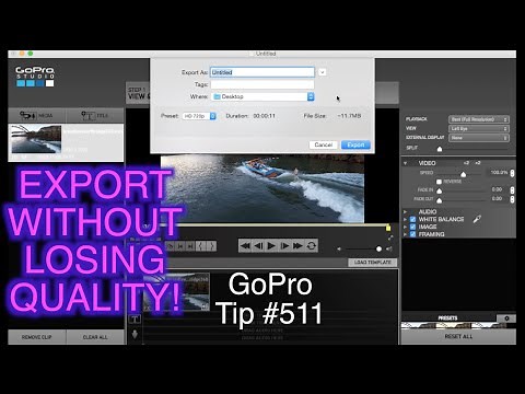 GoPro Studio: Export Video Without Losing QUALITY! GoPro Tip #511 | MicBergsma