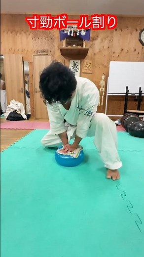 【武道・武術】刃牙に出てくる鎬昂昇がやる寸勁ボール割り！？できるかやってみた！！#aikido ＃karate #martial #武道 #空手＃筋トレ