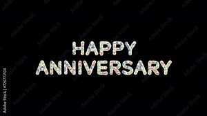 Animated Happy Anniversary Greeting Cards - Personalized & Heartwarming: Send your wishes in a unique way that capture the essence of your affection and celebration. Stock Video