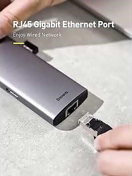 Baseus Metal Gleam Series Multifunctional HUB (Type-C to HDMI/USB3.0/LAN/SD/TF/ Type C PD 100W)