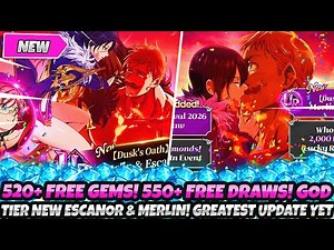 *FREE 520+ GEMS & 550+ SUMMONS!* GOD TIER ESCANOR & MERLIN! GREATEST UPDATE YET! (7DS Grand Cross