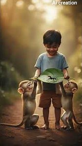 Small Monkey, Small Kid… But the Ant Saved Them All 😢❤️