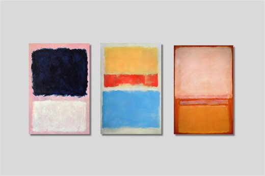 Set di stampe di Mark Rothko: arte murale su tela astratta e minimalista - Etsy Italia