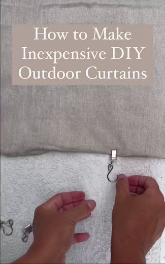 How to Make Inexpensive DIY Outdoor Curtains for under $50! #patioseason #diyhomedecor #outdoorliving #outdoorlivingspace #porchdecor #diydecor #budgetdecor