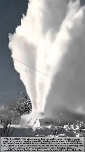 Snow Cleaning Train Action Clears Tracks of Accumulated Snow! #shorts