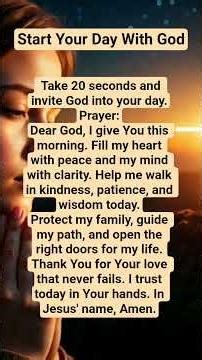Start Your Morning With God #shortprayer #dailyprayer #morningprayer