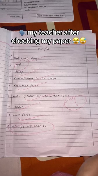 Nepali Teacher's Reaction to Exam Paper
