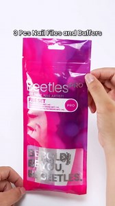 Beetles Pro 10-Pcs Nail Buffer – Professional 100 Grit Sanding Blocks Nail Files and Buffers 4-Sided Pink Nails Files for Acrylic, Gel & Natural Nails – Salon Quality Manicure Tool