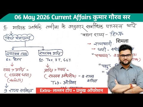 6 May 2026 Current Affairs | Current Affairs Today | Kumar Gaurav Sir | daily current affairs