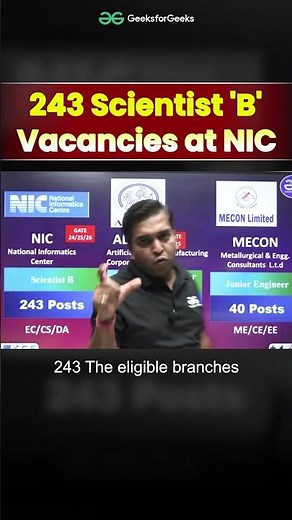 NIC Vacancy Breakdown 2026
