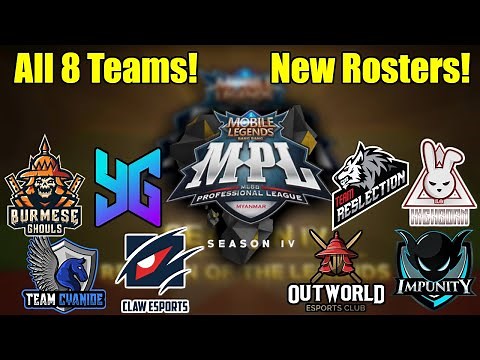 Mobile Legends - MPL MYANMAR SEASON 4 ALL TEAMS AND NEW ROSTERS!
