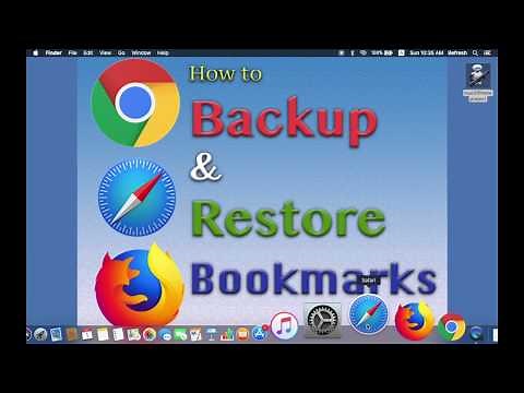 how to backup and restore bookmarks on safari