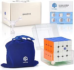 GAN 460 M Magnetic Speed Cube, 4X4X4 Magnetic Master Cube,Stickerless Puzzle Toy for Kids Boys Girls and Adults
