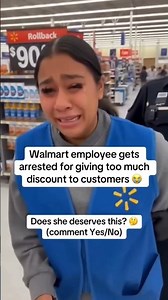 Walmart employee gets arrested for giving too much discount to the customer 😭 #caughtoncamera