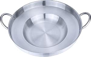 ARC 575, 23" Heavy Duty Stainless Steel Concave Discada Disc Cooker Cazo Griddle Fryer Cookware, Great Comal para Tacos Tortillas Maker, Griddle Cooking Camping