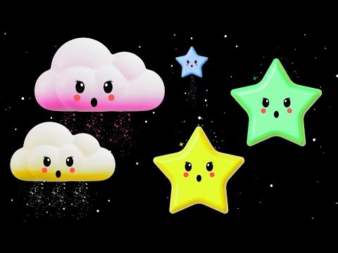 Baby Bear | Rainbow Star Dancing | Visual Tracking and Calming Music