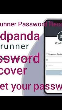 ROAD RUNNER PASSWORD RECOVER FoodPanda roadrunner password reset