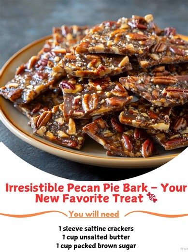 Irresistible 🏢 Pecan Pie Bark – Your New Favorite Treat 🍬 Ingredients 1 sleeve saltine crackers 1 cup unsalted butter 1 cup packed brown sugar 1 tsp vanilla extract 1 ½ cups pecan halves Instructions ..... Full Recipe in Coʍmеոτ 💬 👦 | Easy Recipe Grandma's