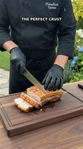 Listen to This Crispy Pork Belly! 🔥 Fine Dining #shorts
