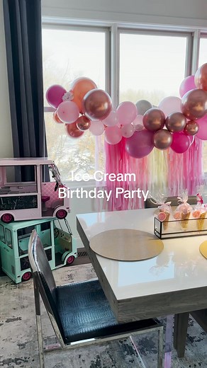 Ice Cream Themed Bithday Party 🎉#birthday #party #diy #icecream #cake #decor #decorate #kids #fooddolls