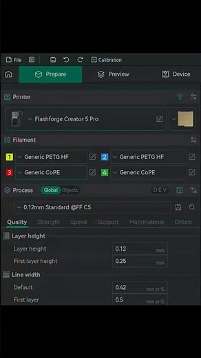 OrcaSlicer now has the Flashforge Creator 5 and 5 Pro profiles.