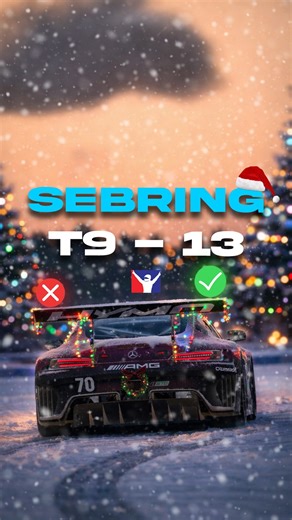 HYMO SETUPS on Instagram: "Ride onboard with @j.thompson49 as he perfectly guides you round T9-T13 at Sebring in the Mercedes GT3 on iRacing! Head over to our HYMO Academy Youtube channel to watch our full lap guide! #iracing #sebring #mercedes #simracing #christmas #edit #motorsports #carti #xmas"
