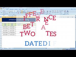 How to Calculate DIFFERENCE BETWEEN TWO DATES in Excel | DATEDIF Formula