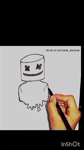 How to draw marshmallow step by step guidness #theartofsketching#shortvideo#marshmallowsketch
