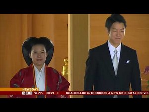 Traditonal royal wedding to a commoner (Japan) - BBC News - 30th October 2018