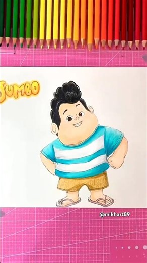 Drawing Don Jumbo Movie with Colored Pencils #spongebob #jumbo #boiboiboy #drawing