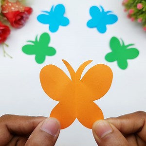 20K views · 495 reactions | How to Make Paper Butterfly in One Cut || Easy Paper Crafts Step by Step | Creative Art & Craft Ideas | Facebook