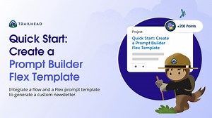 Upgrade your workflow with this #SundayProject. ✨ Dive deeper into Prompt Builder by learning to use Flex prompt templates to automate your content creation — from PDFs to record fields and much more.👏 Start now: https://sforce.co/4dm0Z6R | Salesforce Trailhead