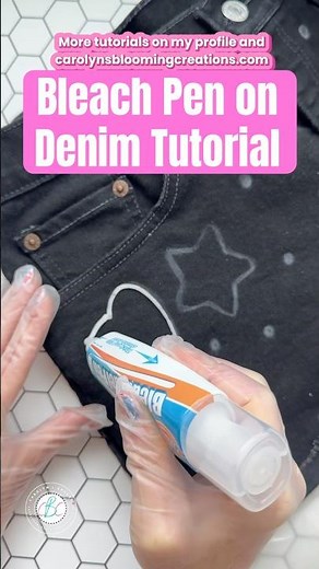 How to Create Bleach Pen Jean Designs #easycraft