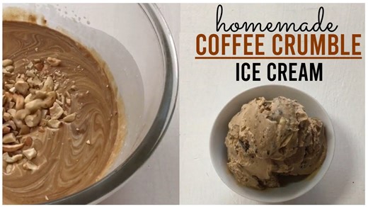 Easy Coffee Crumble Ice Cream Recipe | Dalgona Style