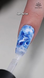 Blue marble nail art idea.💙😉 Using #bornpretty 💅Antifreezing Peel Off Latex (ID 55857） 💙Silky White Series:CG039/CG040/CG001 (ID 55845) 💅Super Top Coat (ID 55708-1) Shop here: https://bitly.ws/WKSM 🥰 #allshineonme #nailtips #nailgel #nailart #nailsdesign #marblenails | Bornpretty