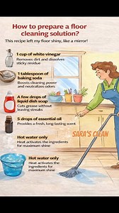 How to prepare a floor cleaning solution? This recipe left my floor shiny, like a mirror! | Saras Clean