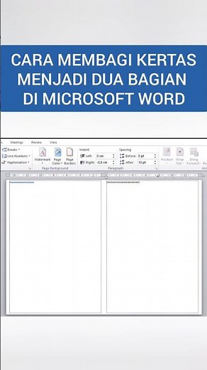 How to Split a Page in Half in Microsoft Word | Left and Right