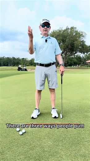 There are three ways people putt. Lead arm and hand. Trail arm and hand, or both arms and hands.