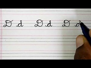 How to write cursive letter D/easy steps useful cursive writing