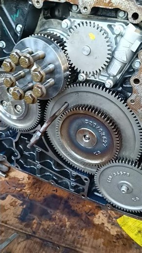Fitting of Timing Gears of JCB ENGINE#automobile #jcb #heavyequipment #construction #excavator