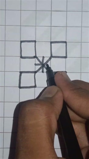 how to draw 3d drawing 😱#opticalillusion #geometry #blackandwhite #artshorts #pattern #creative