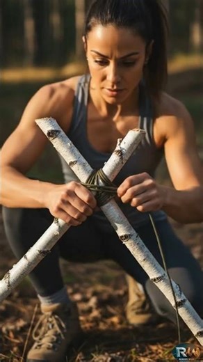 Primitive Stone Furniture Build 🪨 Satisfying ASMR Wilderness Skills #survival #creativesurvival