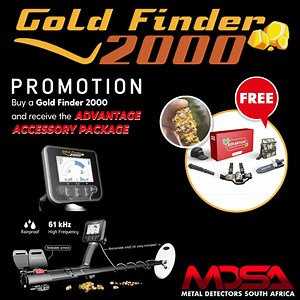 NOKTA GOLD FINDER 2000 GOLD DETECTOR 💢Buy now & get R4,000 in detecting accessories FREE. PACKAGE INCLUDES 💢Nokta Gold Finder 2000 Gold Detector 💢Nokta PulseDive PinPointer Metal Detector 💢10"x5.5" Gold Nugget Search Coil 💢5" Gold Nugget Sniper Search Coil 💢Koss Headphones 💢Wireless Speaker 💢Nokta Premium Hand Digger 💢Nokta Finds Bag 💢Nokta Pinpointer Pouch OFFER EXCLUSIVE TO OUR SHOPS IN JOHANNESBURG, CAPE TOWN & ONLINE 🇿🇦MDSA SHOP JOHANNESBURG Call: 011 568 2163 Whatsapp: https://w