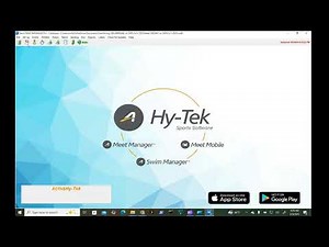 Setting up a Meet in Hy-Tek Meet Manager