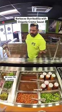 Barbacoa Burritodilla with Chipotle Crema Sauce!