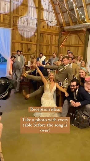 Reception Idea: take a photo with every table before the song is over! We absolutely love this idea 😍 What a great way to make all your guests feel special ✨ Credit: @kyoung.photo 🎥 #weddingideas #weddingvideo #weddingreel #funwedding #weddingphotography #onefabday #ido #engaged #weddingstyle #bride #groom | One Fab Day
